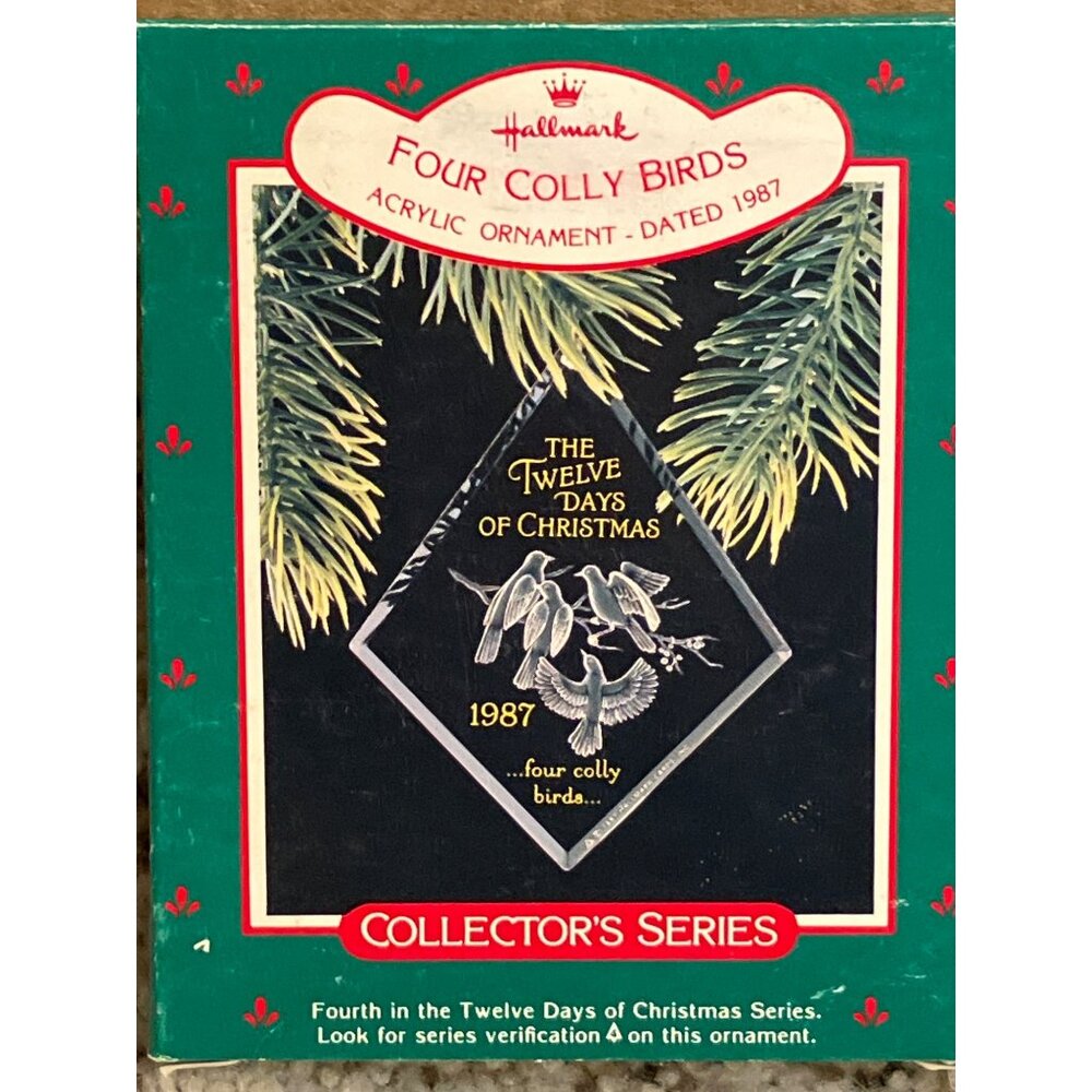 Hallmark 1987 Four Colly Birds Keepsake Ornament